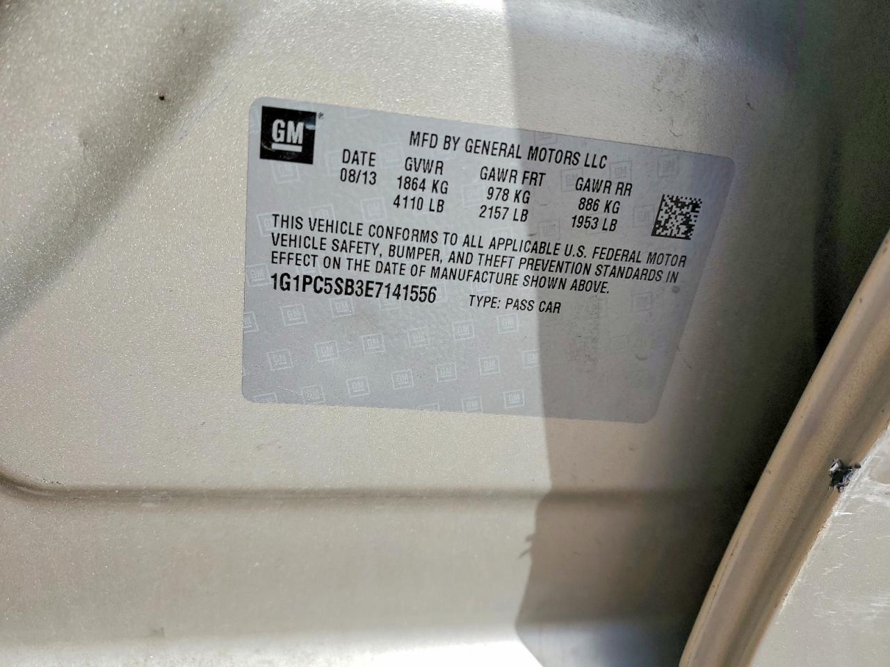 2014 Chevrolet Cruze Lt - zdjęcie 12