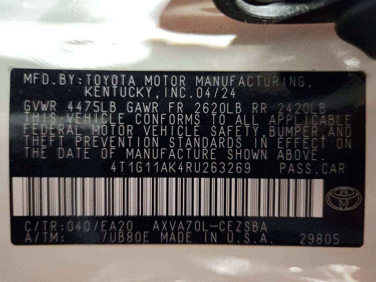 2024 Toyota Camry Se - zdjęcie 14