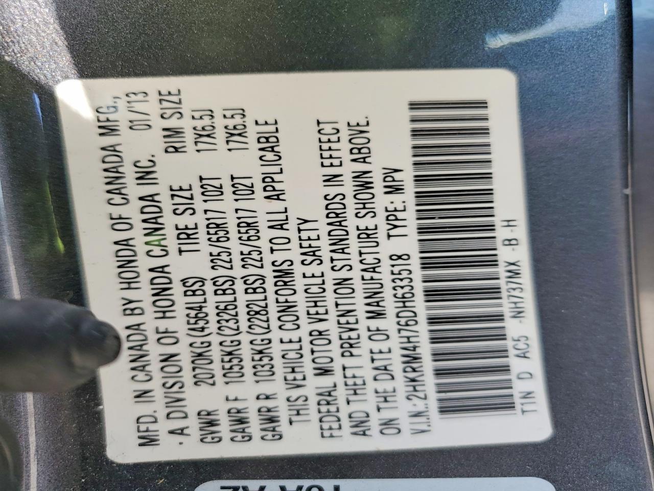 2013 Honda Cr-V Exl - zdjęcie 13