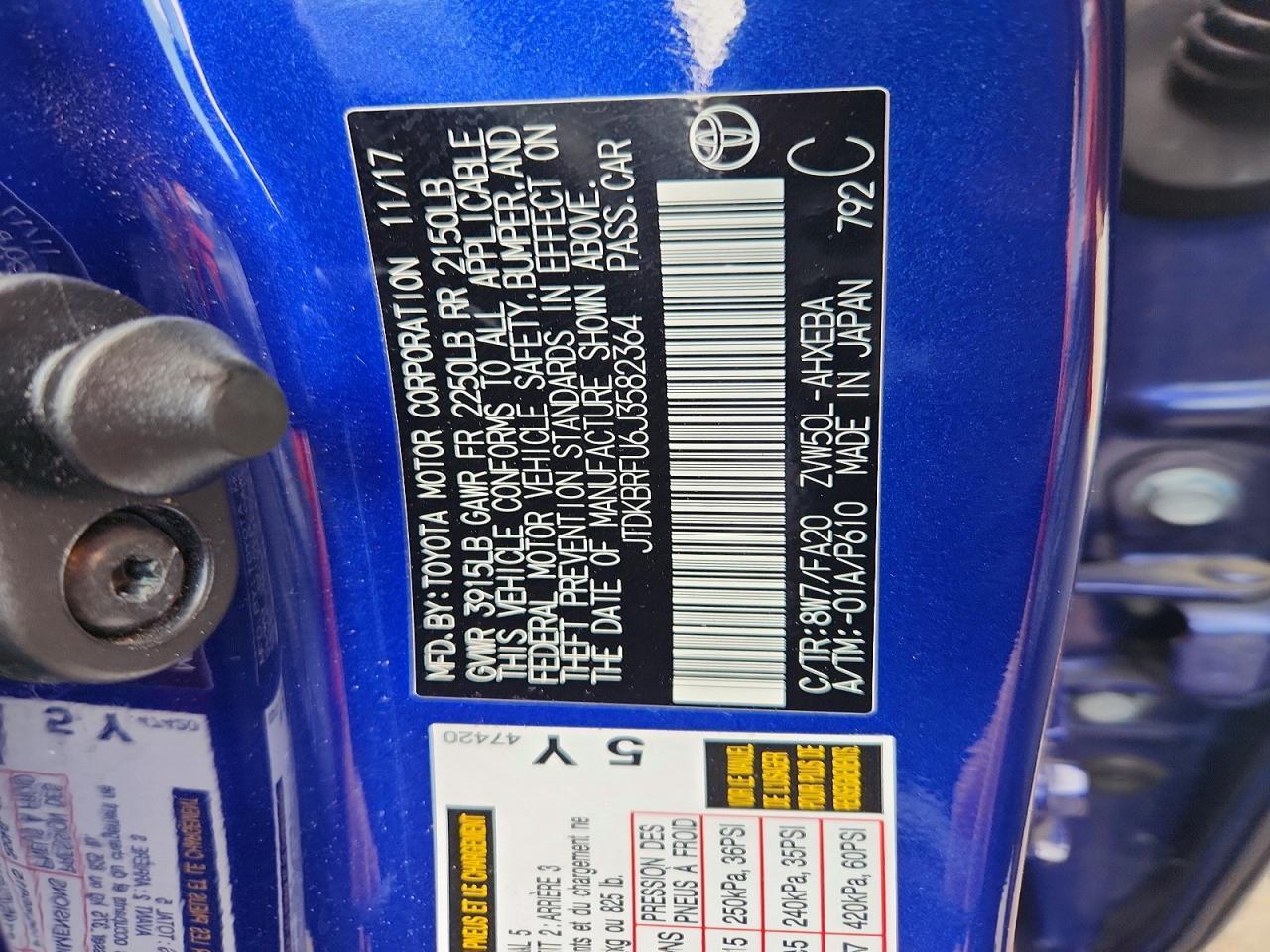 2018 Toyota Prius Two - zdjęcie 12