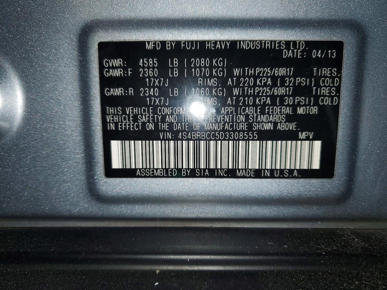 2013 Subaru Outback 2.5I Premium - zdjęcie 14