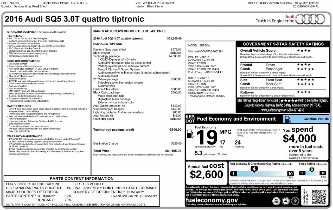 2016 Audi Sq5 Premium Plus - zdjęcie 14