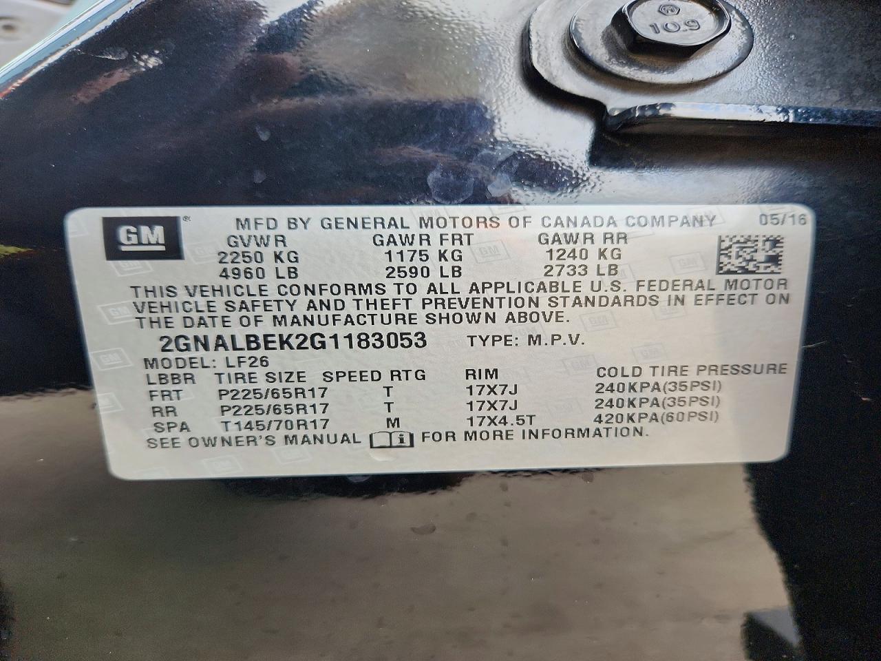 2016 Chevrolet Equinox Ls - zdjęcie 13