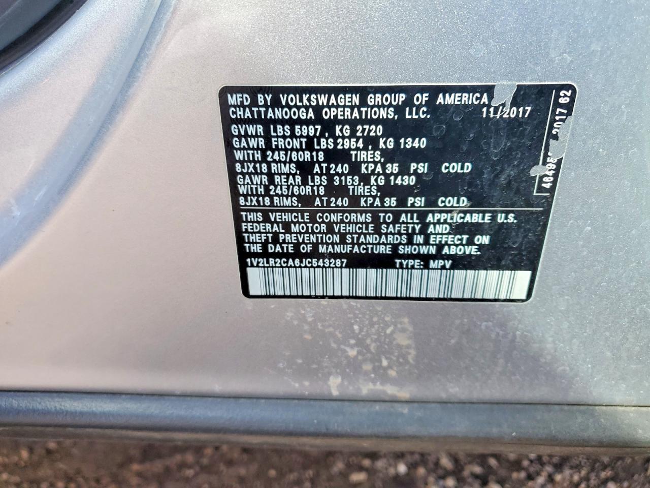 2018 Volkswagen Atlas Se - zdjęcie 13