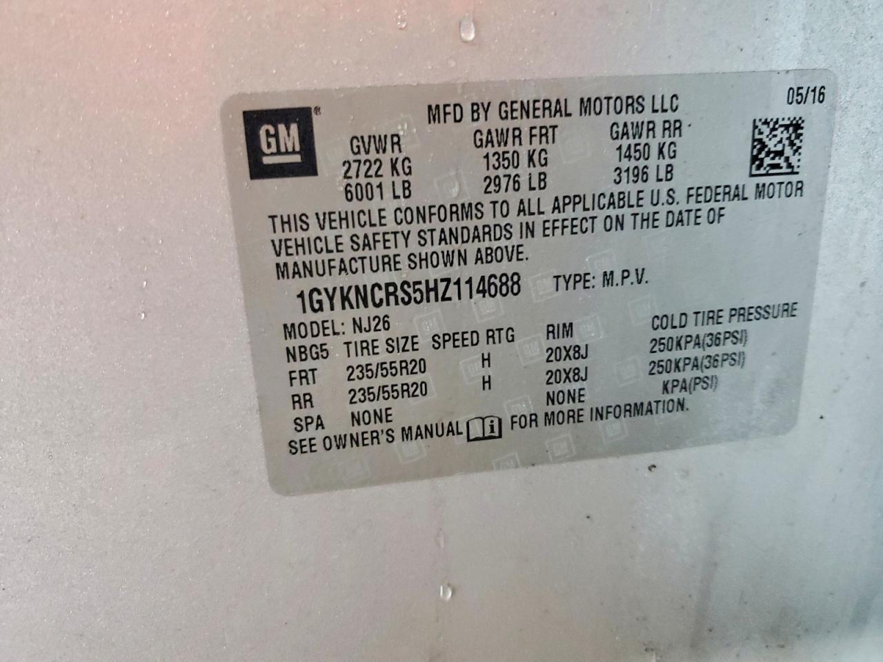 2017 Cadillac Xt5 Premium Luxury - zdjęcie 13