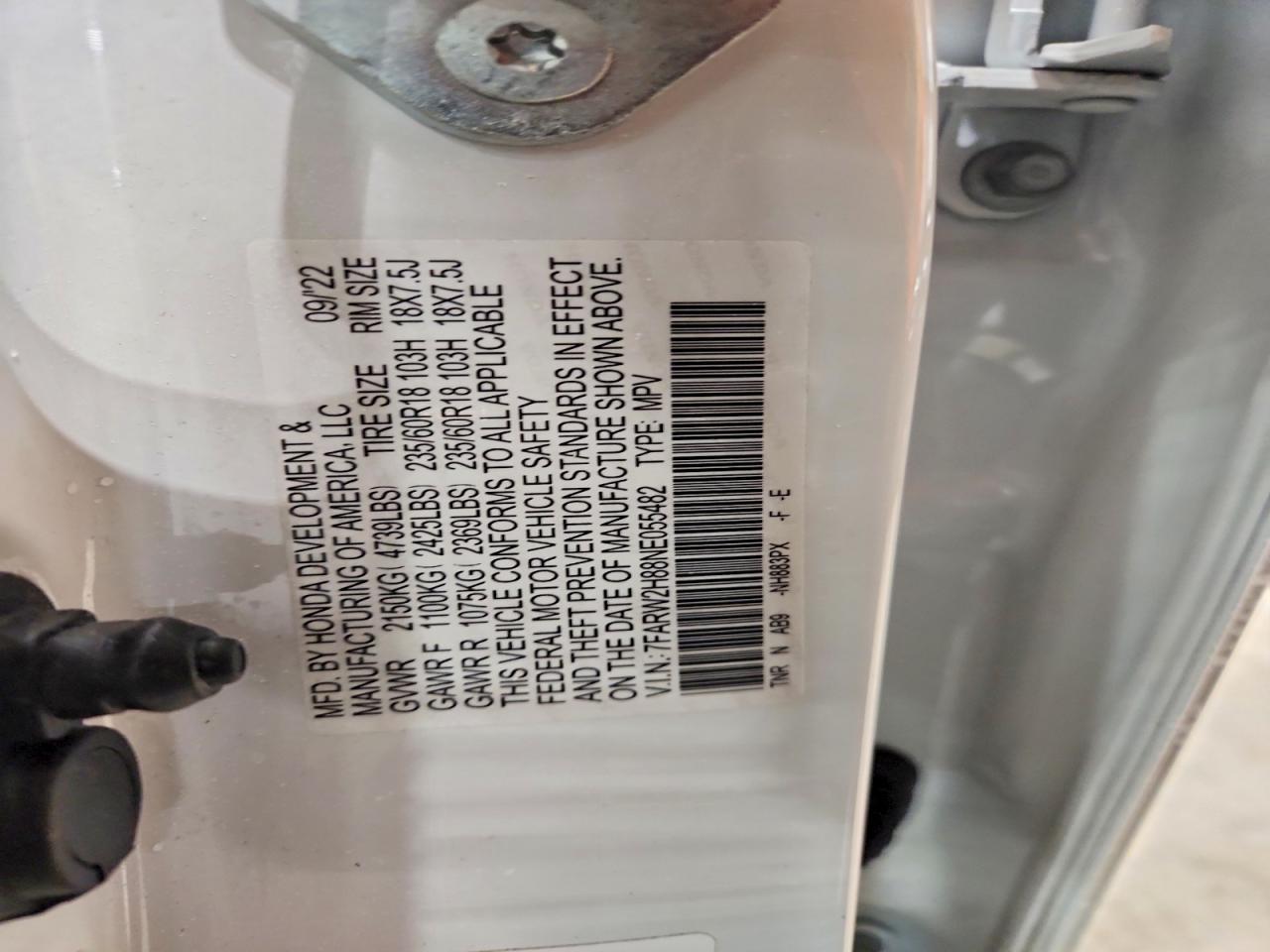 2022 Honda Cr-V Exl - zdjęcie 13