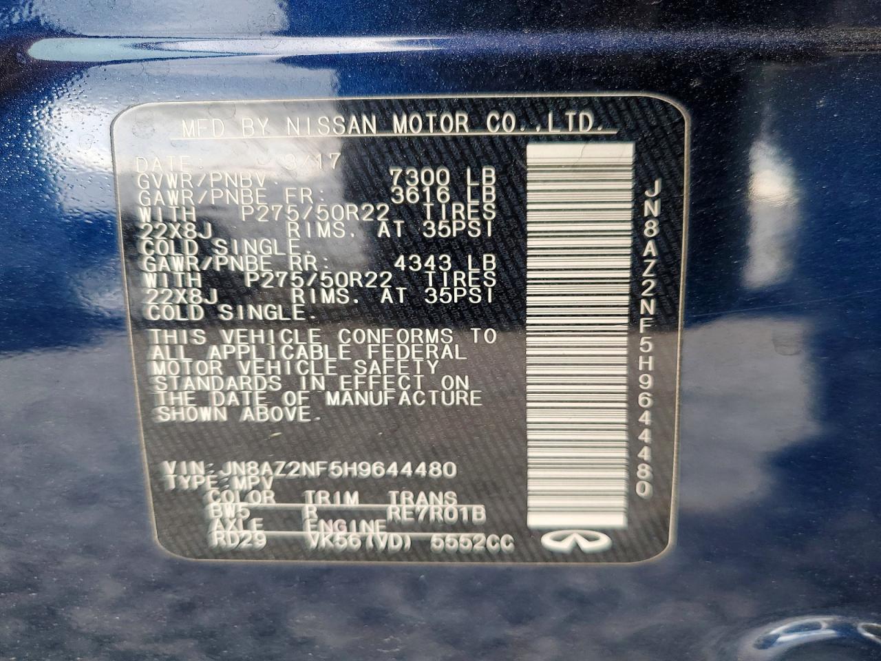 2017 Infiniti Qx80 Base - zdjęcie 12