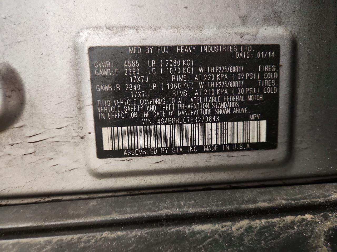 2014 Subaru Outback 2.5I Premium - zdjęcie 13