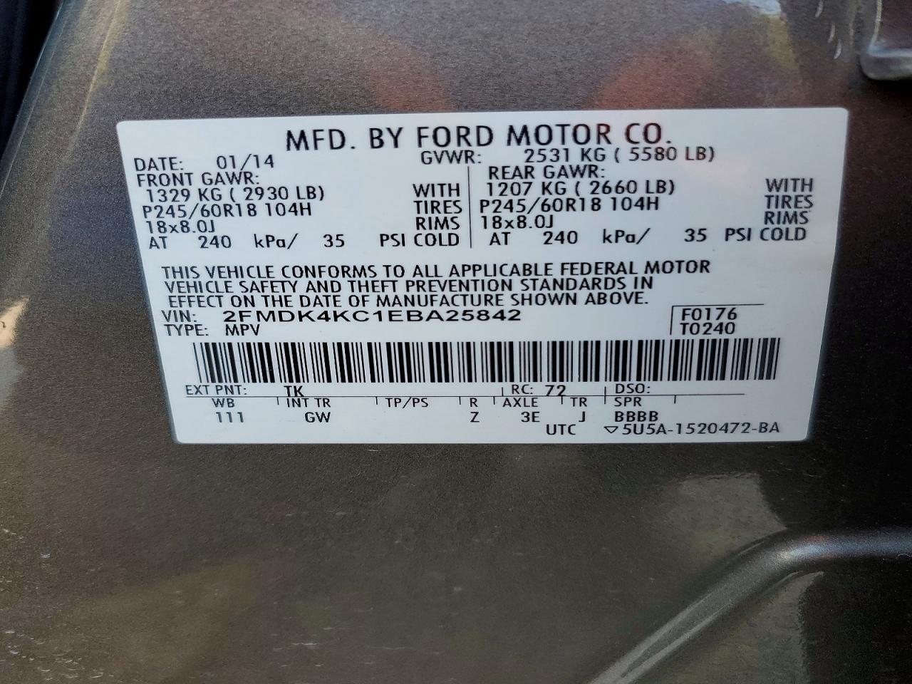 2014 Ford Edge Limited - zdjęcie 13