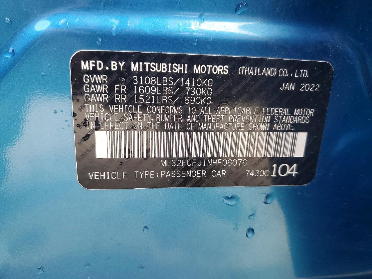 2022 Mitsubishi Mirage G4 Es - zdjęcie 13