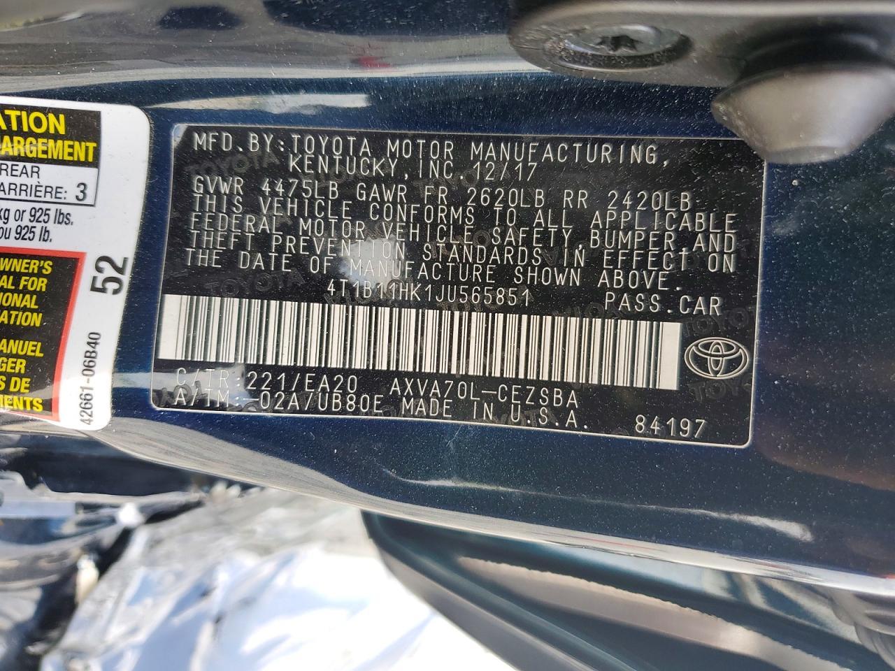2018 Toyota Camry Se - zdjęcie 13