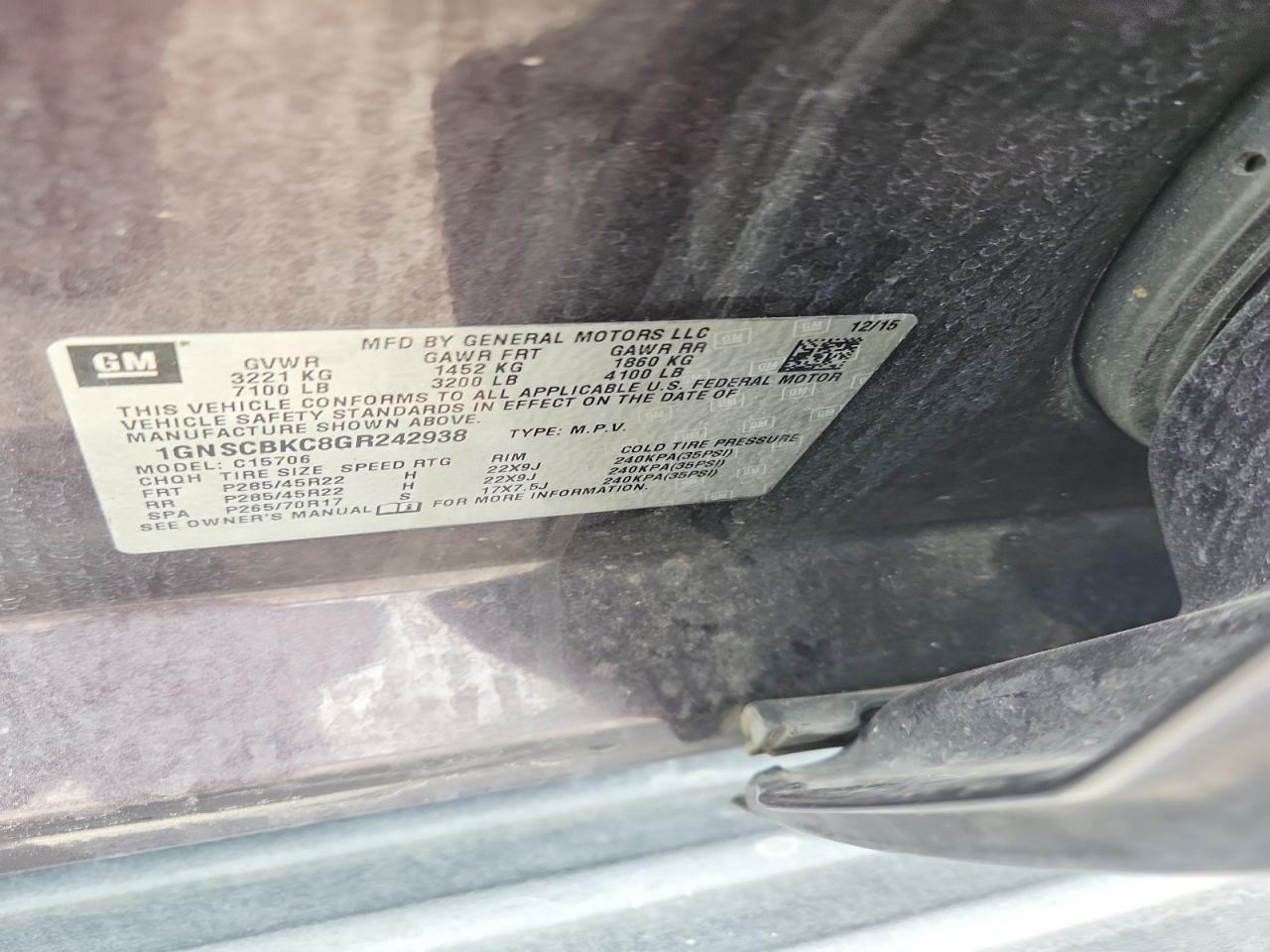 2016 Chevrolet Tahoe C1500 Lt - zdjęcie 13