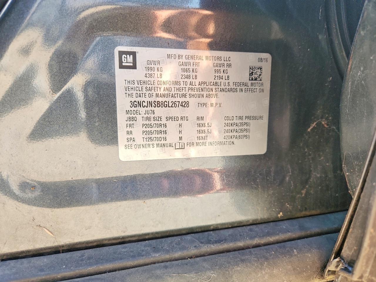 2016 Chevrolet Trax Ls - zdjęcie 13