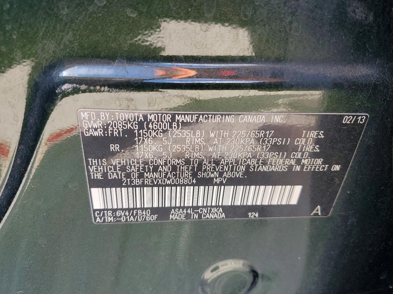 2013 Toyota Rav4 Le - zdjęcie 12