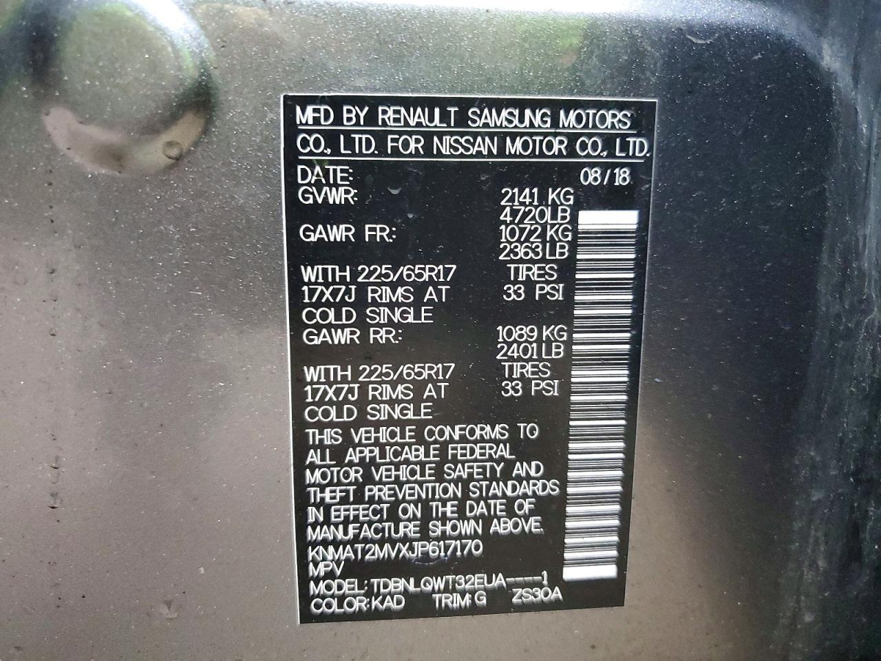 2018 Nissan Rogue Sv - zdjęcie 13