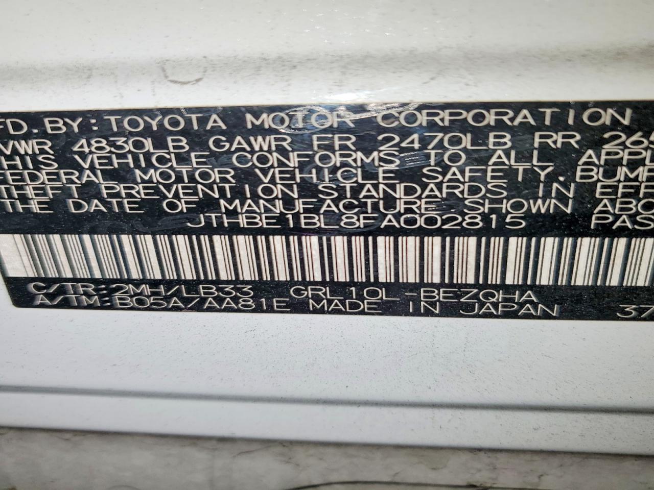 2015 Lexus Gs 350 - zdjęcie 14