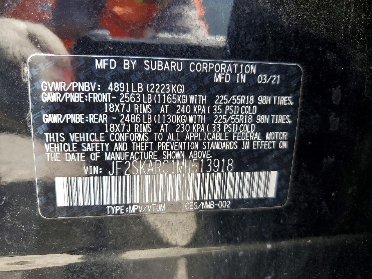 2021 Subaru Forester Sport - zdjęcie 13