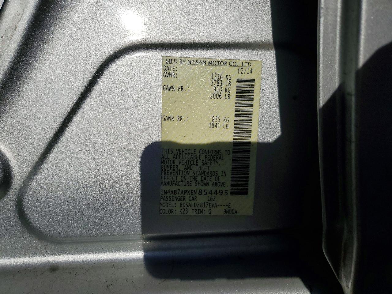 2014 Nissan Sentra Sv - zdjęcie 12