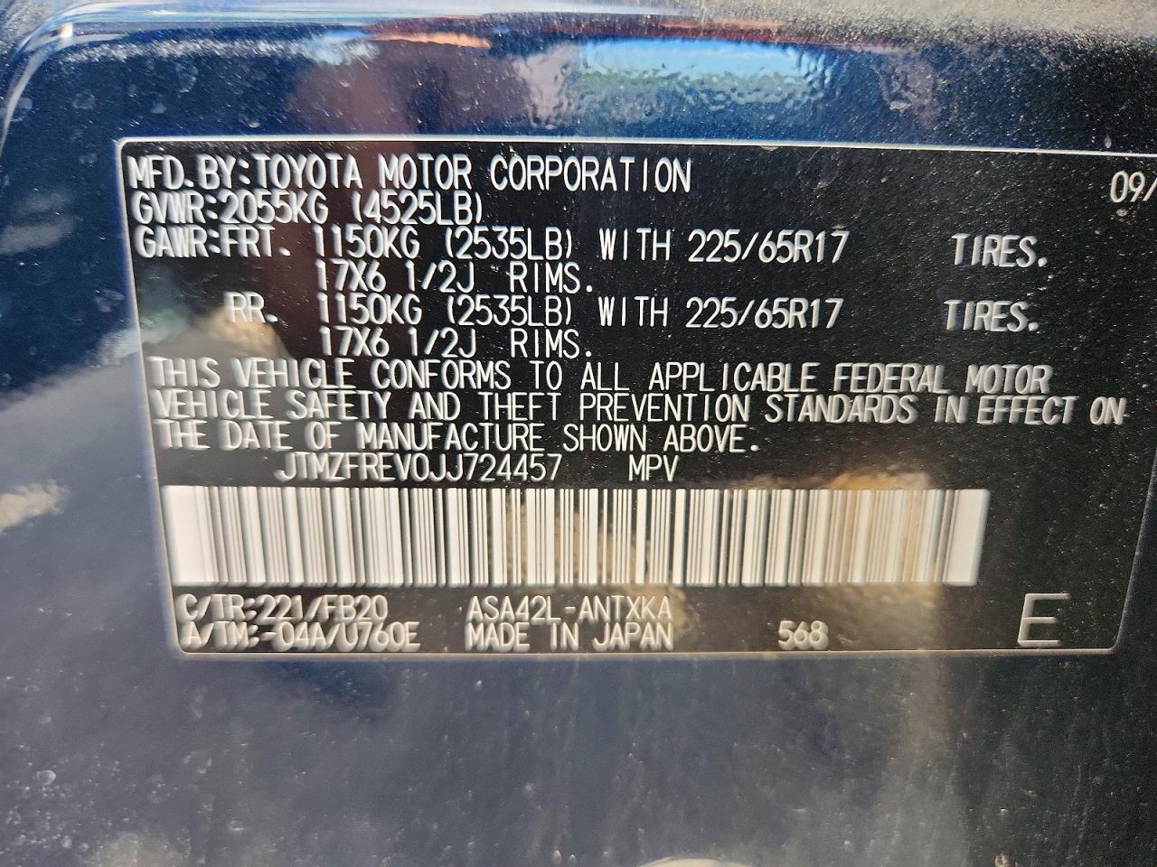 2018 Toyota Rav4 Le - zdjęcie 12