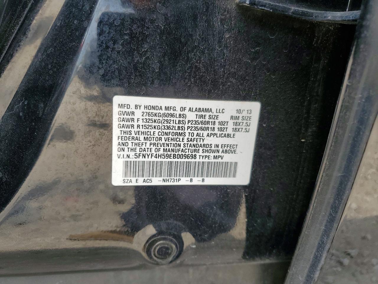 2014 Honda Pilot Exl - zdjęcie 12