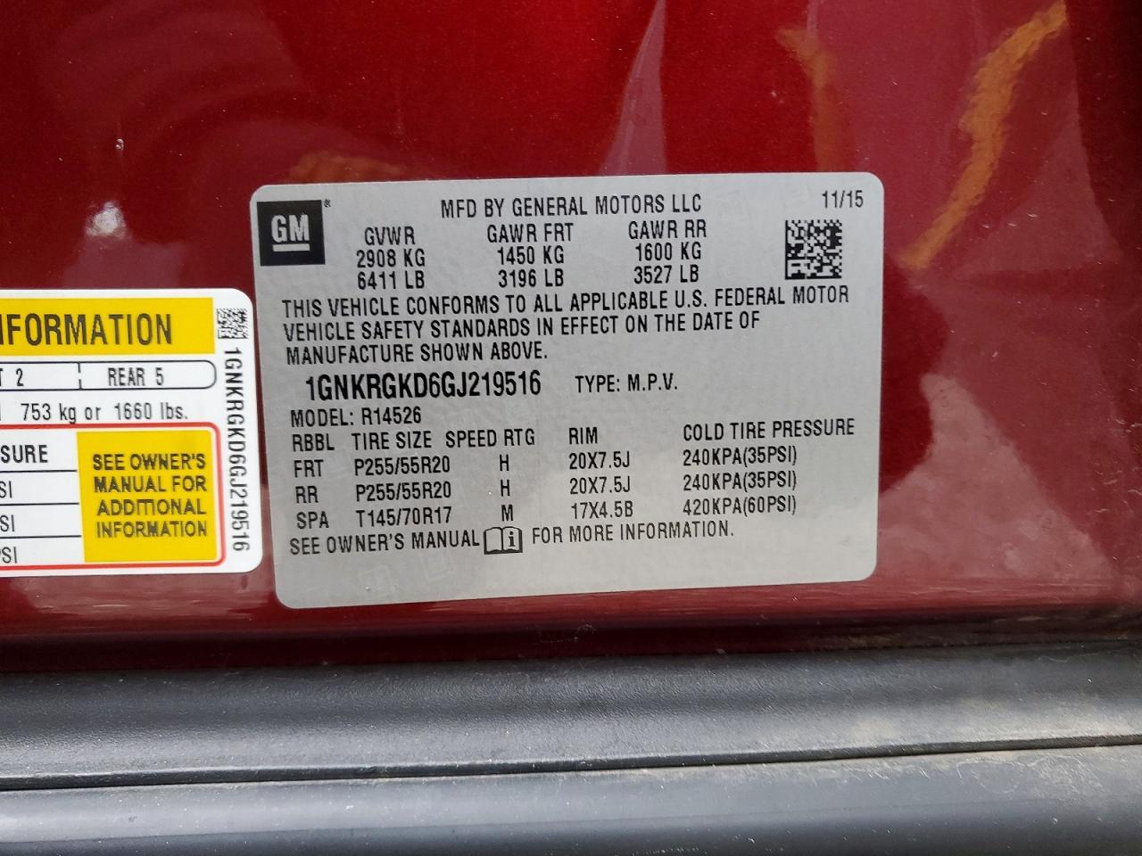2016 Chevrolet Traverse Lt - zdjęcie 13