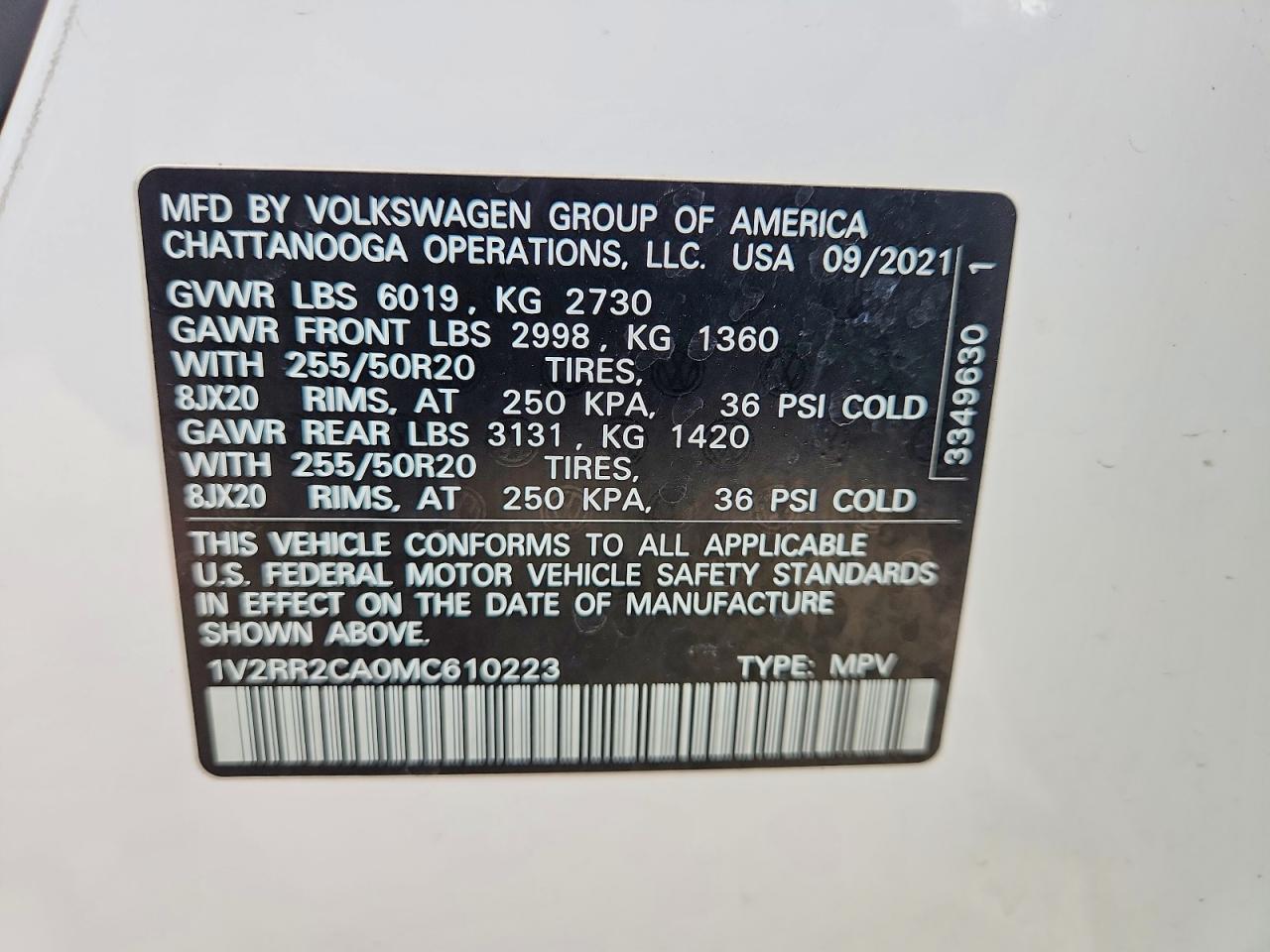 2021 Volkswagen Atlas Se - zdjęcie 12