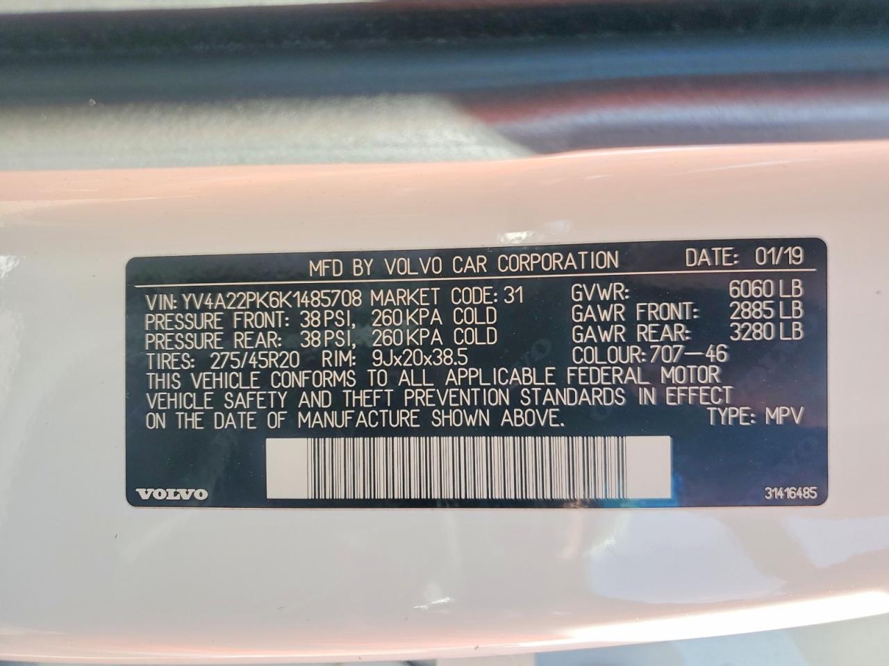 2019 Volvo Xc90 T6 Momentum - zdjęcie 13