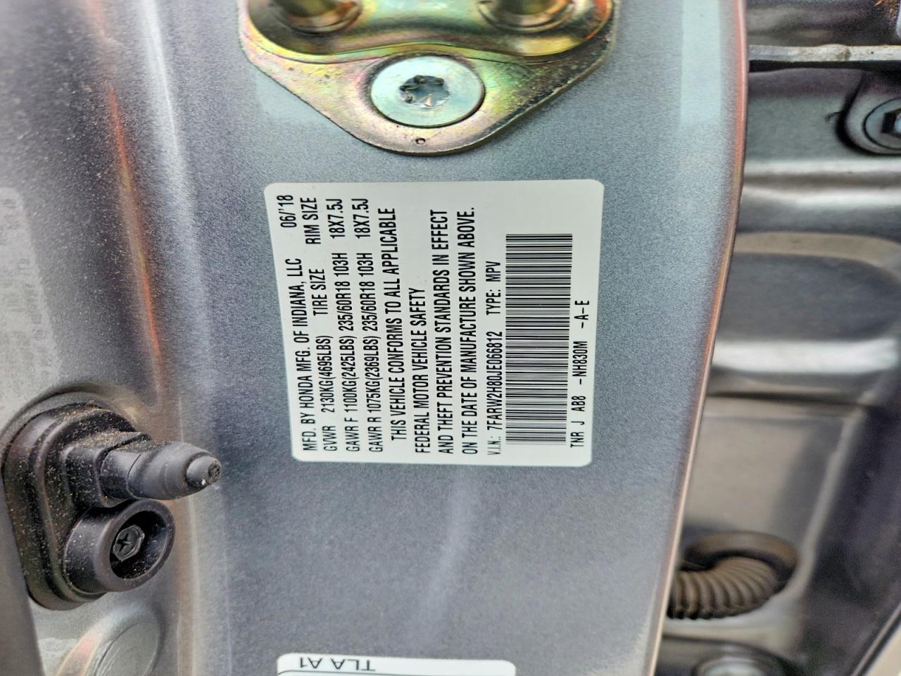2018 Honda Cr-V Exl - zdjęcie 13