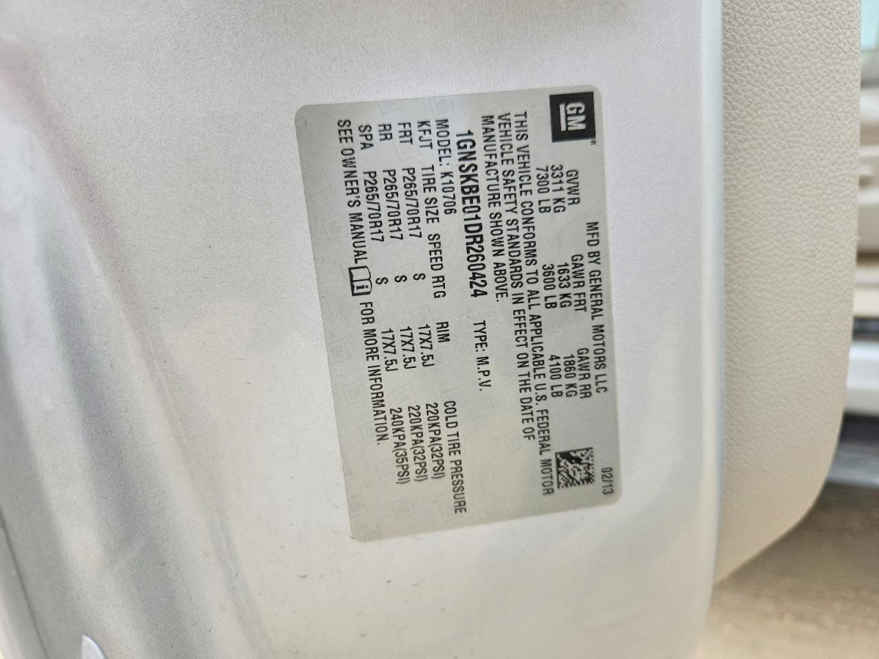 2013 Chevrolet Tahoe K1500 Lt - zdjęcie 13