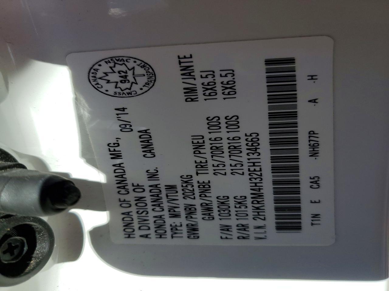 2014 Honda Cr-V Lx - zdjęcie 12