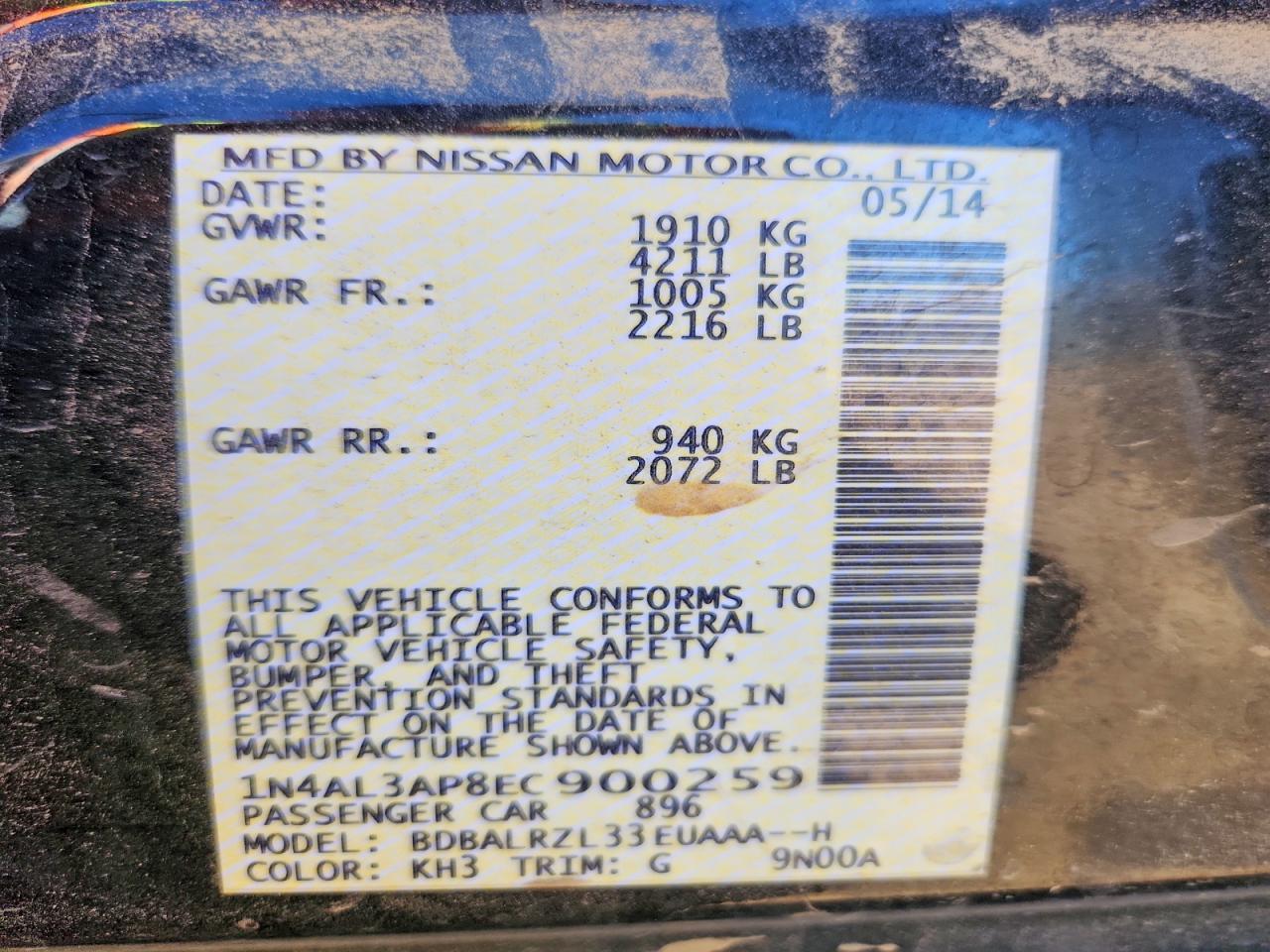 2014 Nissan Altima - zdjęcie 12