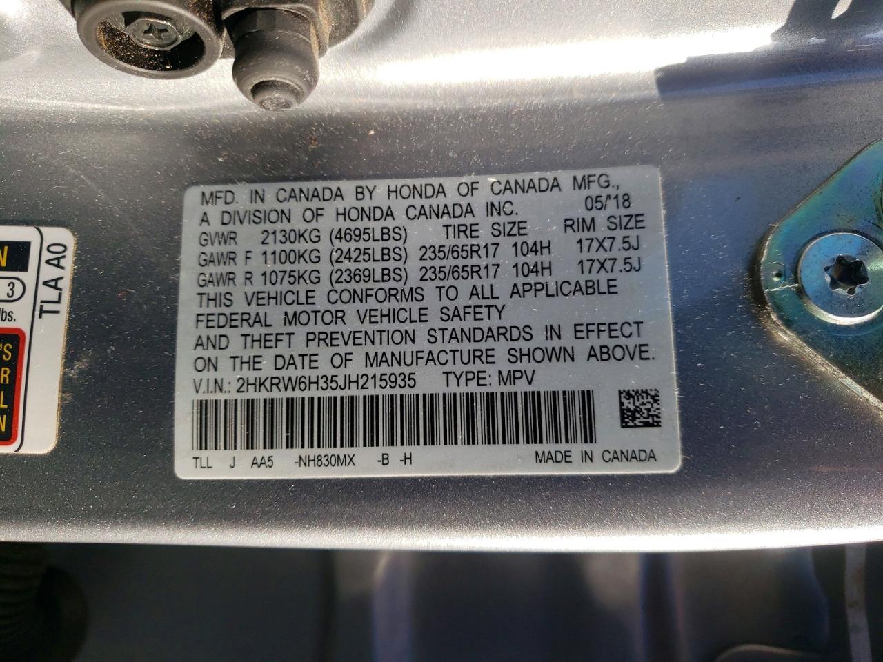 2018 Honda Cr-V Lx - zdjęcie 13