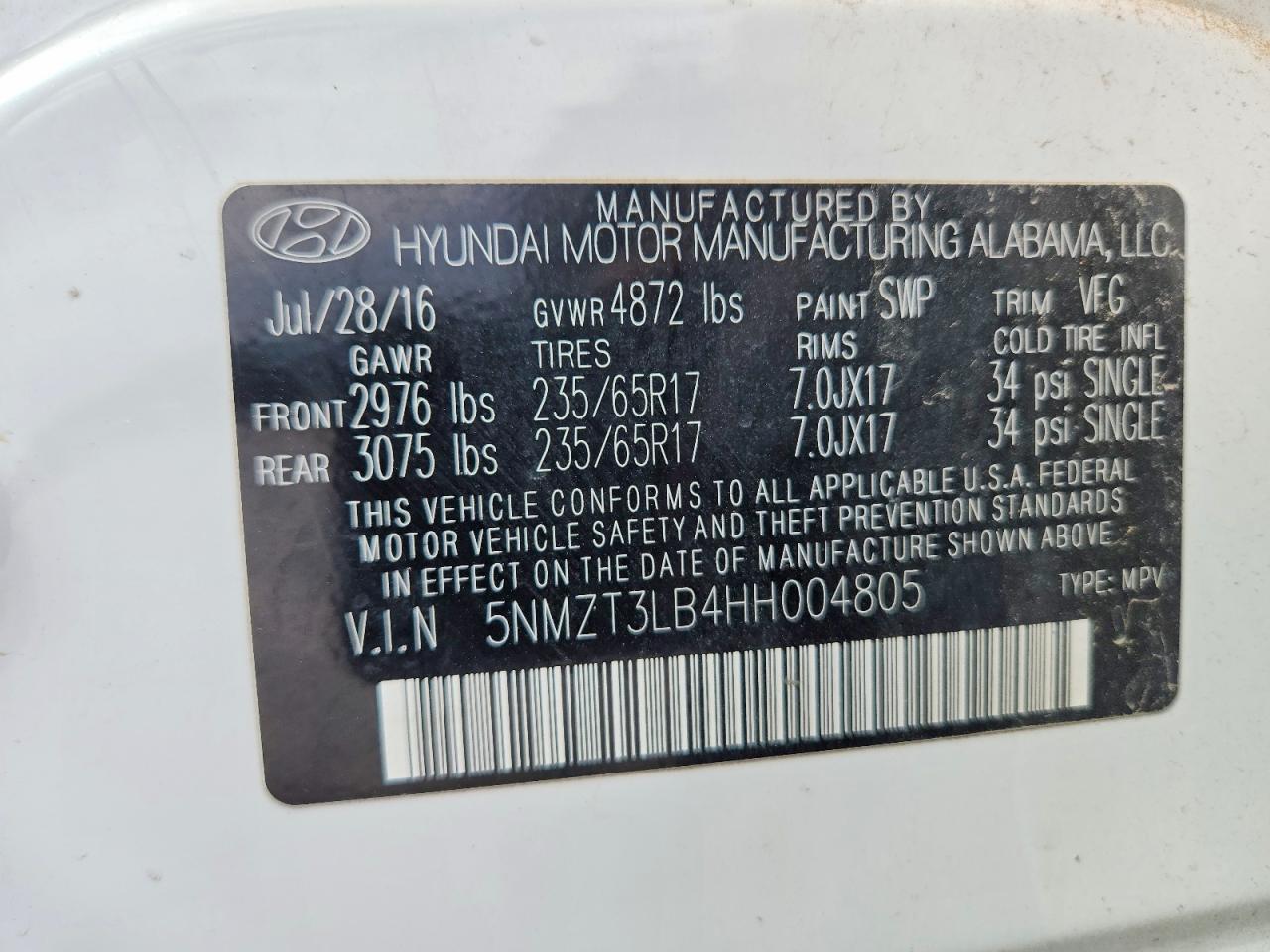 2017 Hyundai Santa Fe Sport 2.4L - zdjęcie 13