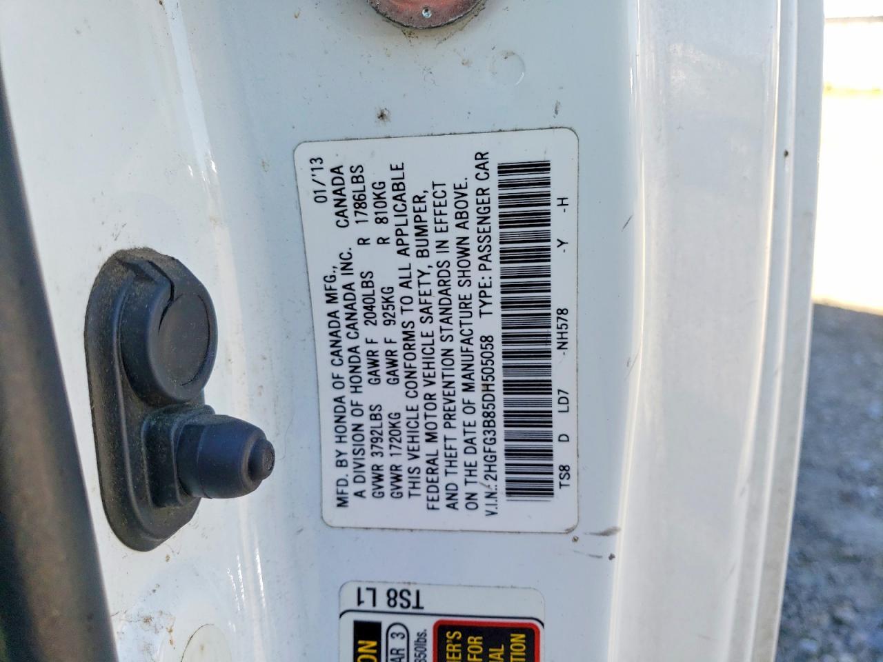 2013 Honda Civic Ex - zdjęcie 12