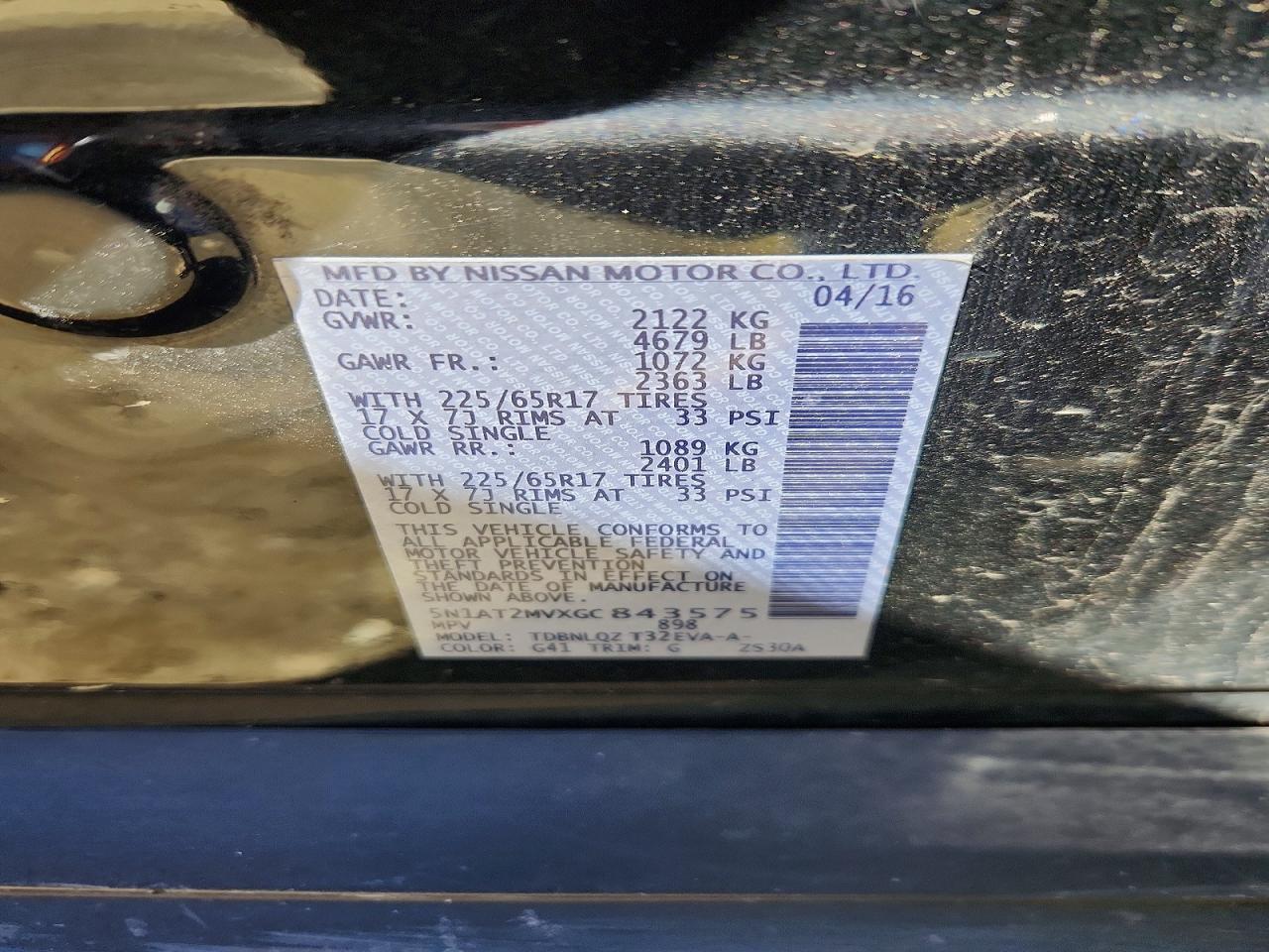 2016 Nissan Rogue Sv - zdjęcie 13