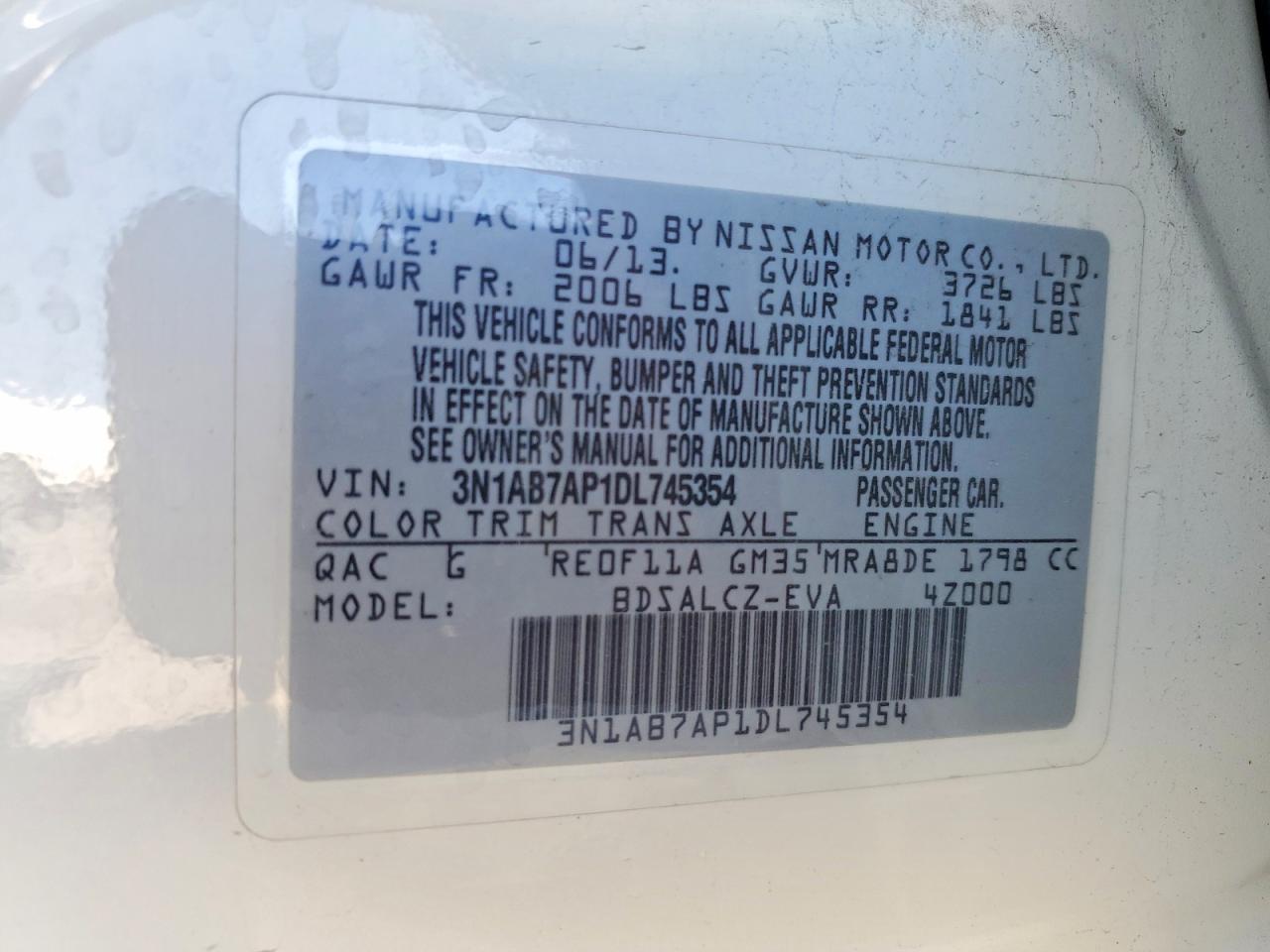 2013 Nissan Sentra S - zdjęcie 13