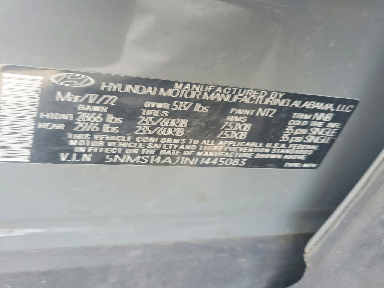 2022 Hyundai Santa Fe Se - zdjęcie 13