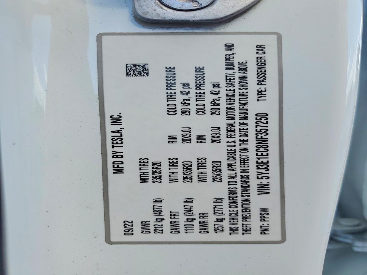 2022 Tesla Model 3 - zdjęcie 13