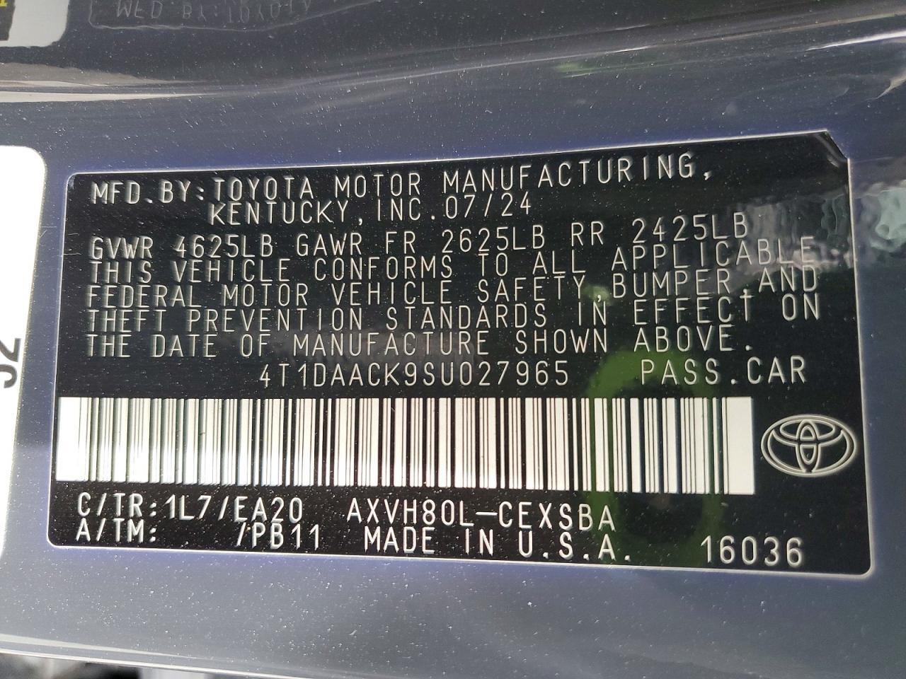 2025 Toyota Camry Se - zdjęcie 12