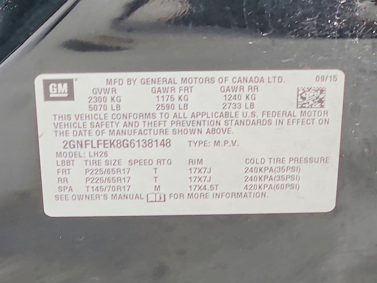 2016 Chevrolet Equinox Lt - zdjęcie 12