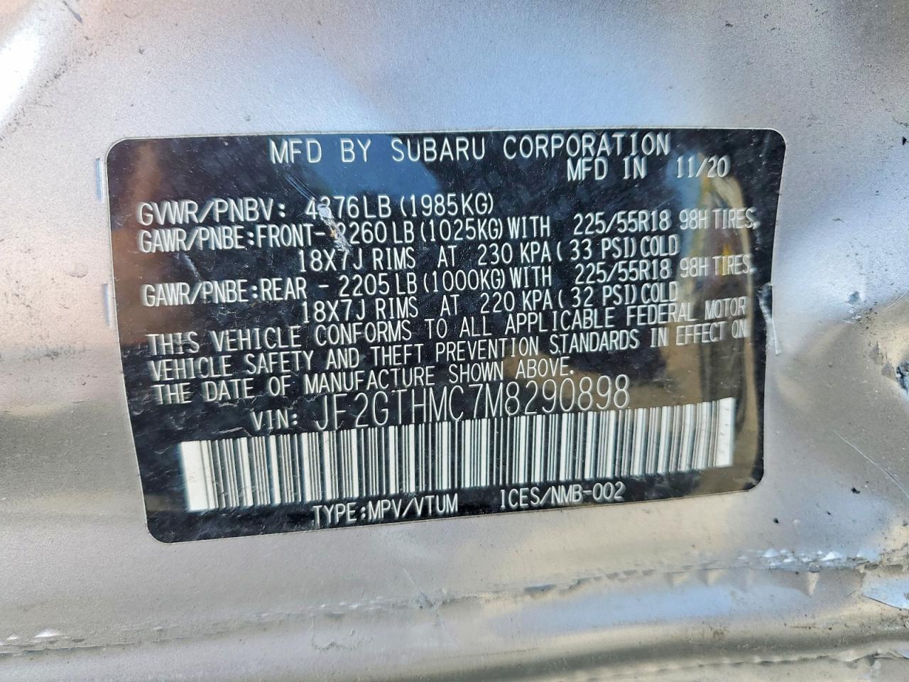 2021 Subaru Crosstrek Limited - zdjęcie 12