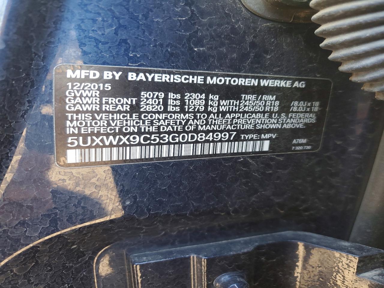 2016 BMW X3 xDrive28I - zdjęcie 13