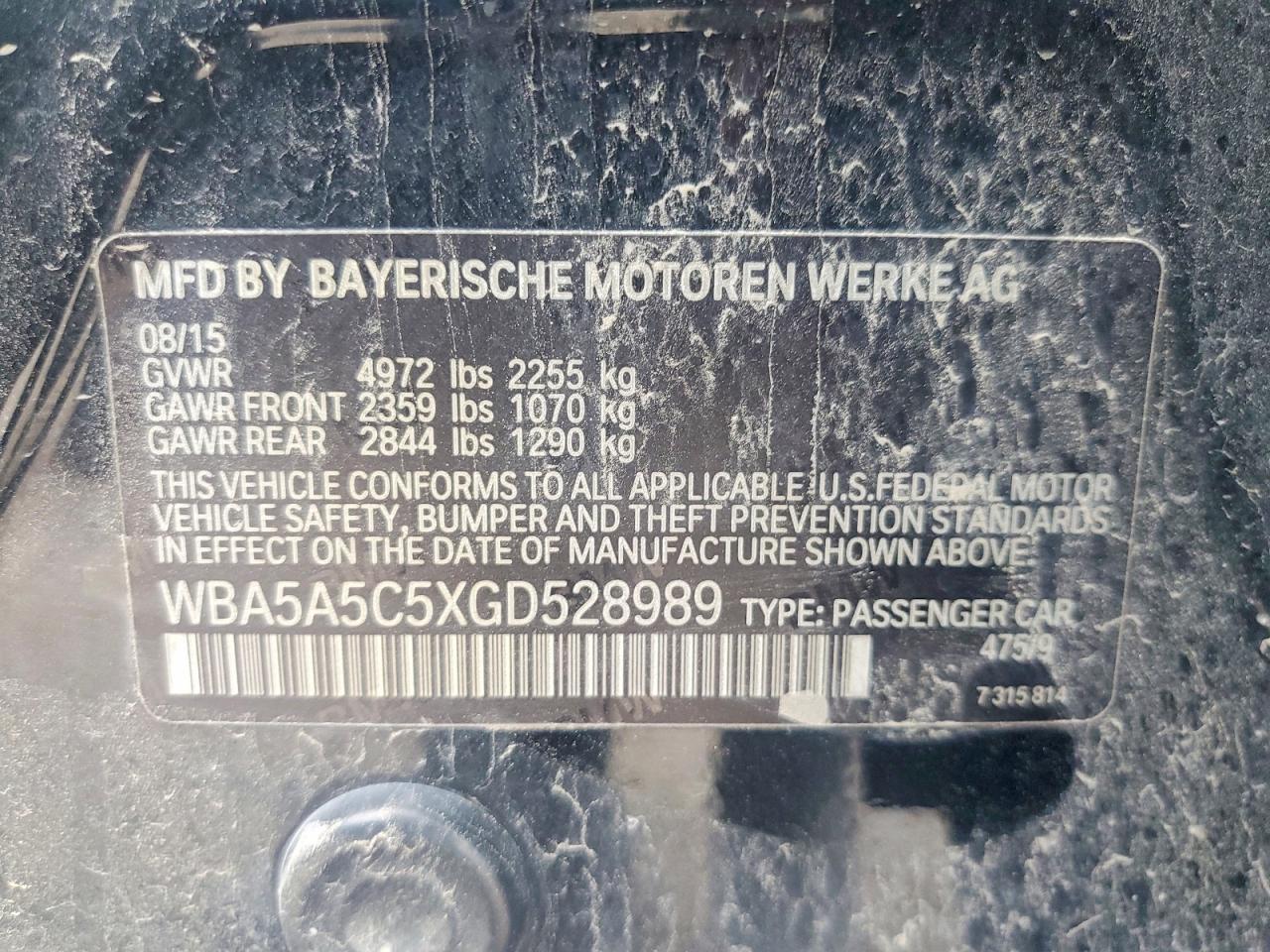 2016 BMW 528 I - zdjęcie 12