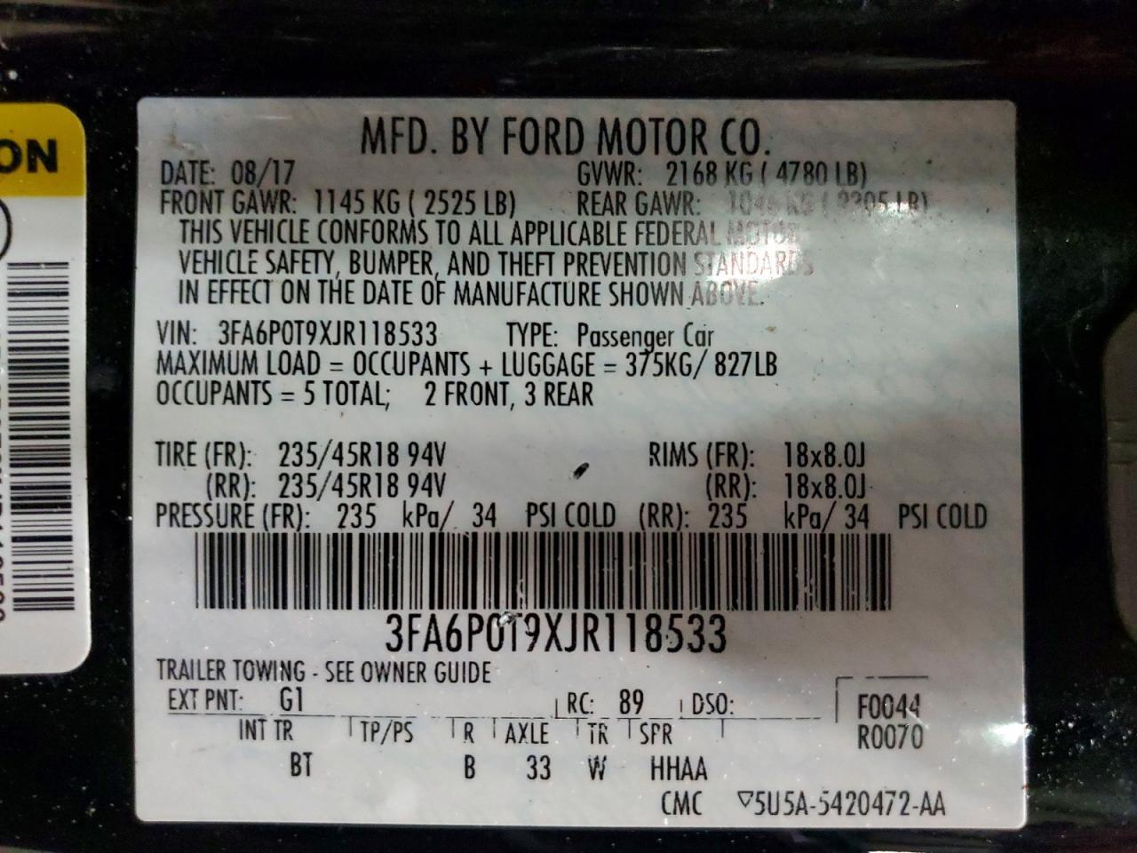 2018 Ford Fusion Se - zdjęcie 12