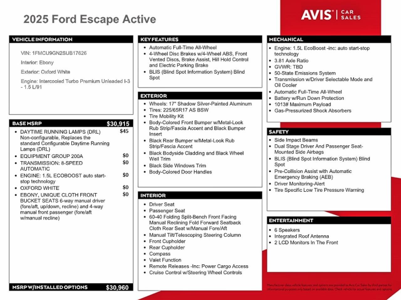 2025 Ford Escape Active - zdjęcie 13