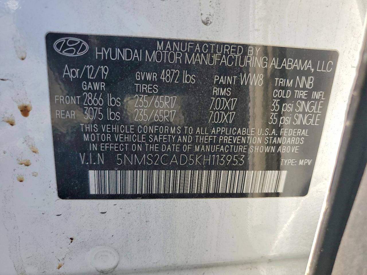 2019 Hyundai Santa Fe Se - zdjęcie 13