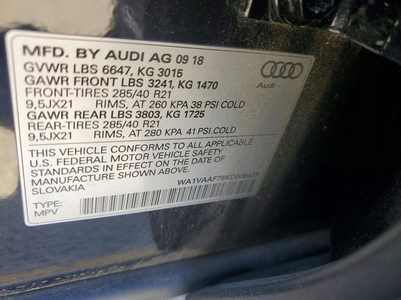 2019 Audi Q7 Prestige - zdjęcie 12