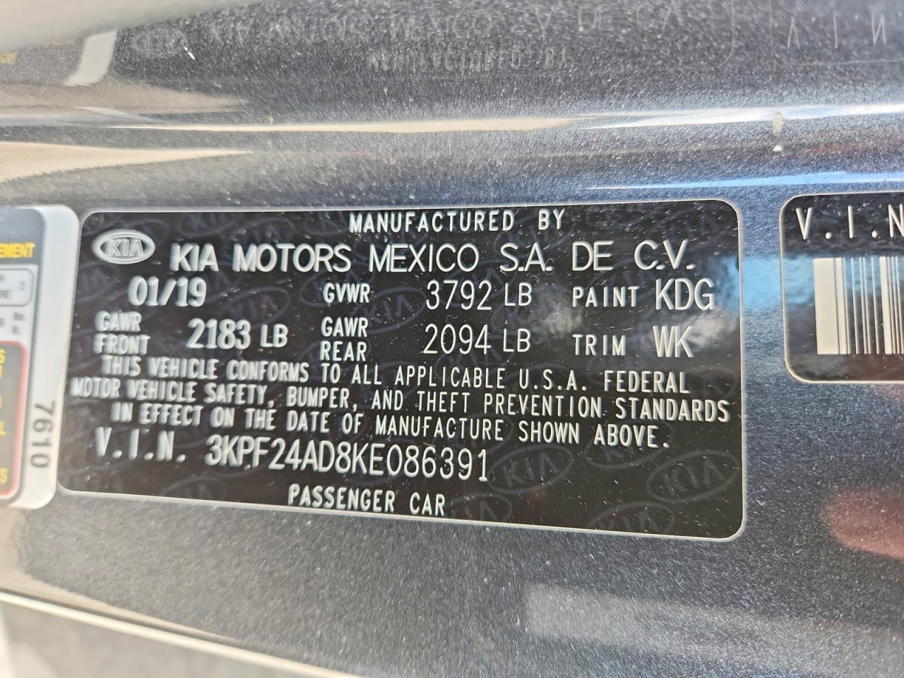 2019 Kia Forte Lxs - zdjęcie 12