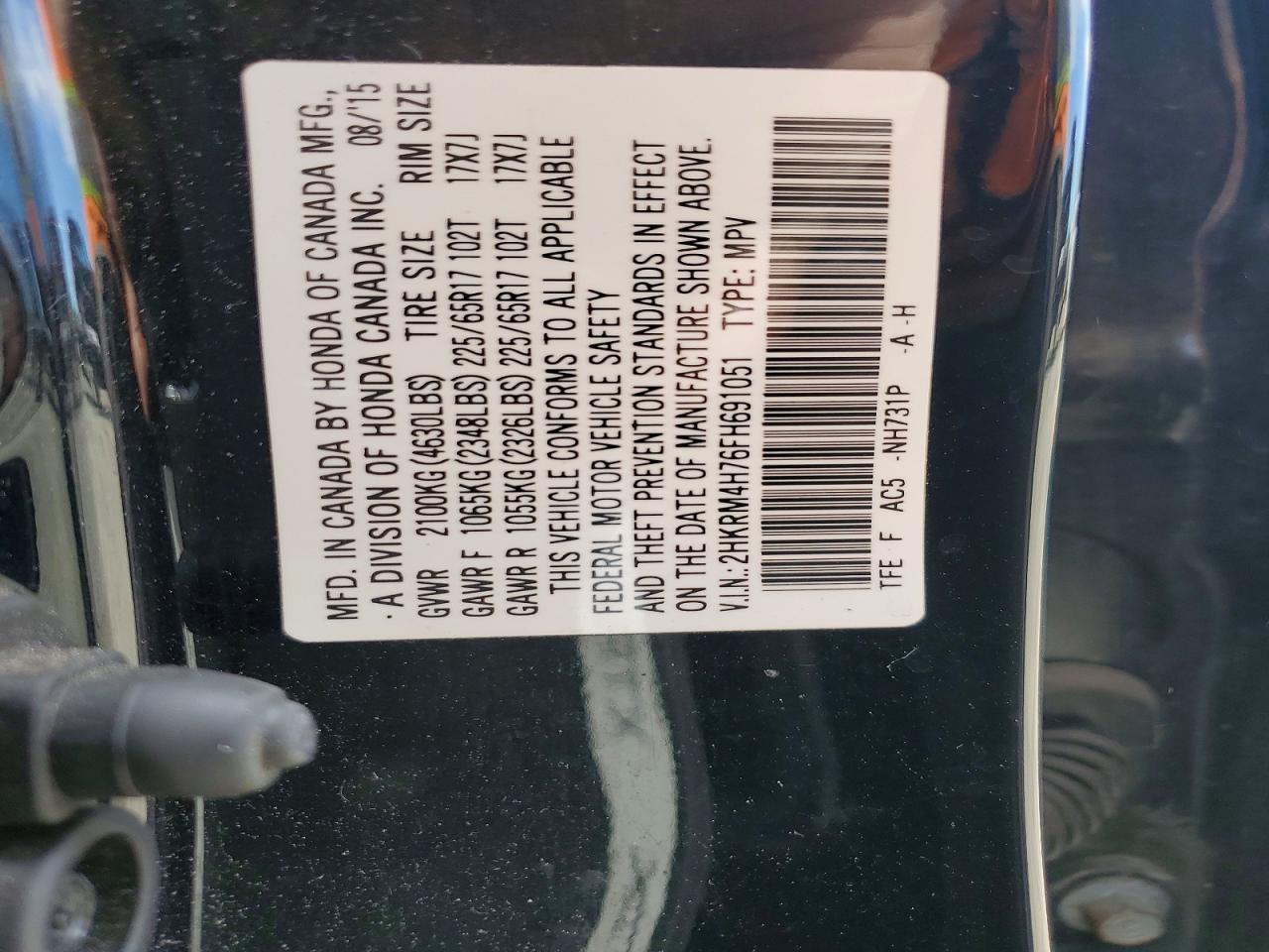 2015 Honda Cr-V Exl - zdjęcie 14