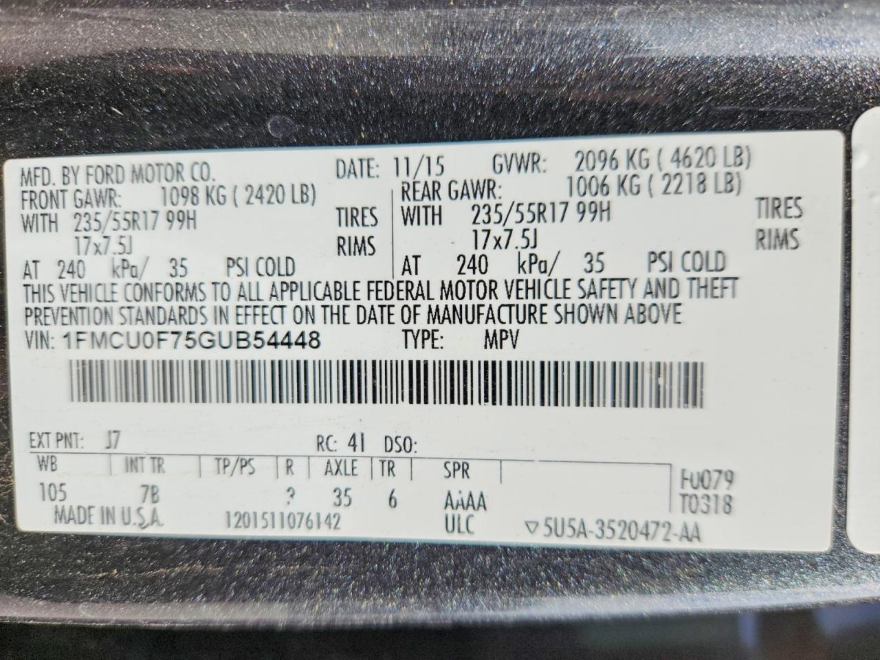 2016 Ford Escape S - zdjęcie 13